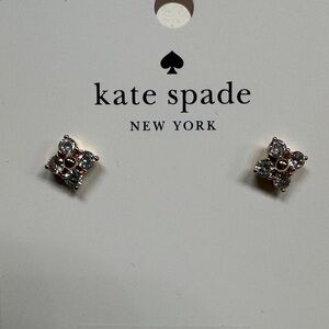 kate spade Gold Floral Crystal Cluster Stud Earrings